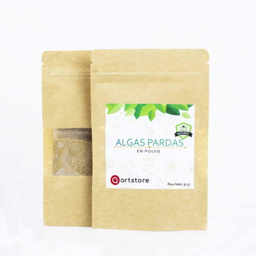 algas pardas en polvo