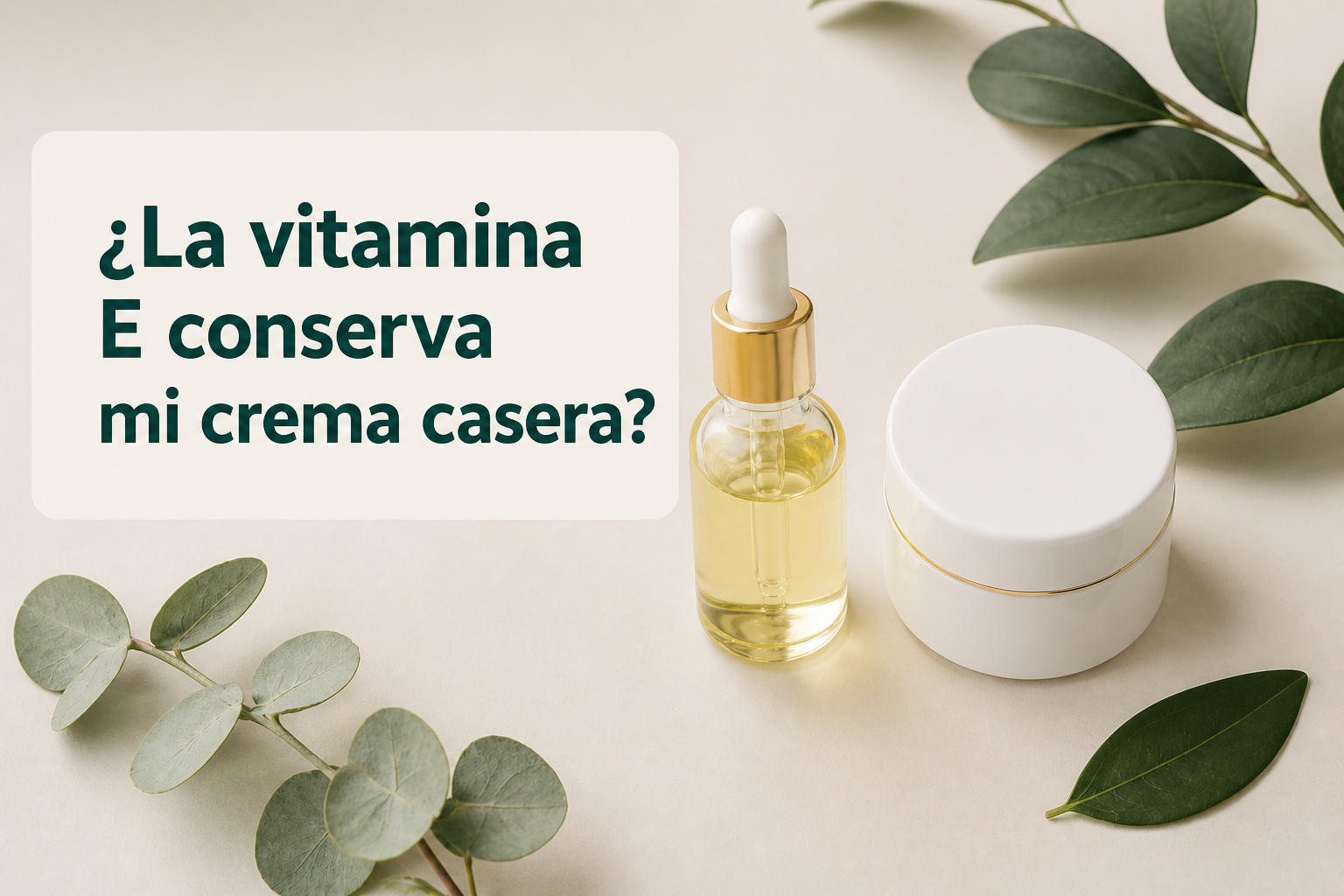 ¿La vitamina E conserva mi crema casera?